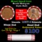 Mixed small cents 1c orig shotgun roll, 1937-d Wheat Cent, Wheat Cent other end, Brinks Wrapper.