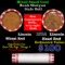 Mixed small cents 1c orig shotgun roll, 1914-p Lincoln Cent, Wheat Cent other end, Brinks Wrapper.