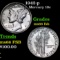 1942-p Mercury Dime 10c Grades GEM+ FSB