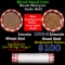 Mixed small cents 1c orig shotgun roll, 1918-d Lincoln Cent, Wheat Cent other end, Brinks Wrapper.