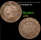 1890 Canada Cent 1c KM-1 Queen Victoria KM-7 Grades xf+