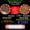 Mixed small cents 1c orig shotgun roll, 1938-p Lincoln Cent, Wheat Cent other end, Brinks Wrapper.