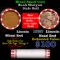 Mixed small cents 1c orig shotgun roll, 1920-p Lincoln Cent, Wheat Cent other end, Brinks Wrapper.
