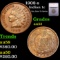 1908-s Indian Cent 1c Graded au53 BY SEGS