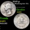 1945-p Washington Quarter 25c Grades GEM Unc