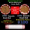 Mixed small cents 1c orig shotgun roll, 1920-p Lincoln Cent, 1929-p Lincoln Cent other end, Brinks W