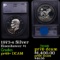 Proof 1973-s Silver Eisenhower Dollar $1 Graded ms69+ dmpl By SEGS