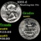 1955-d Washington Quarter 25c Grades GEM+ Unc