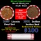 Mixed small cents 1c orig shotgun roll, 1927-p Lincoln Cent, 1901 Indian Cent other end, Brinks Wrap