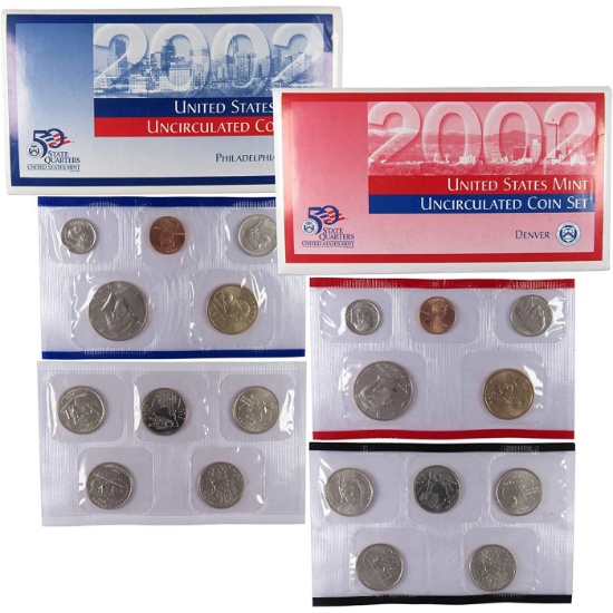 2002 Mint Set in Original Government Packaging, 20 Coins Inside!