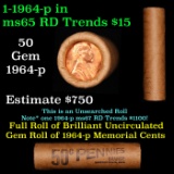 Shotgun Lincoln 1c roll, 1964-p 50 pcs Brandt Wrapper.
