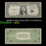 1935D $1 Blue Seal Silver Certificate Grades vf+