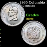 1965 Colombia 50 Centavos KM-225 Grades GEM+ Unc
