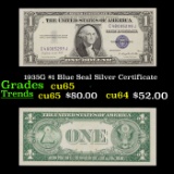 1935G $1 Blue Seal Silver Certificate Grades Gem CU