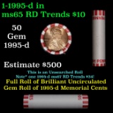 Shotgun Lincoln 1c roll, 1995-p 50 pcs Bank Wrapper.