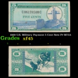 1969 U.S. Military Payment 5 Cent Note P# M75A Grades xf+