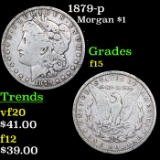 1879-p Morgan Dollar $1 Grades f+