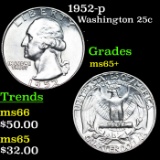 1952-p Washington Quarter 25c Grades GEM+ Unc