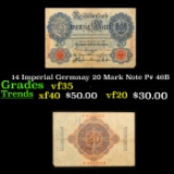 14 Imperial Germnay 20 Mark Note P# 46B Grades vf++