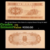 Set of 100 Chines 1 Fen Notes In original Bank Wrap P# 860C Grades CU