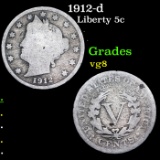 1912-d Liberty Nickel 5c Grades vg, very good