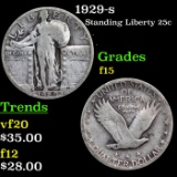 1929-s Standing Liberty Quarter 25c Grades f+