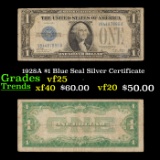 1928A $1 Blue Seal Silver Certificate Grades vf+