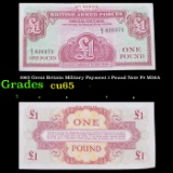 1962 Great Britain Military Payment 1 Pound Note P# M36A Grades Gem CU