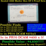 Original sealed box 5- 1988 United States Mint Proof Sets.