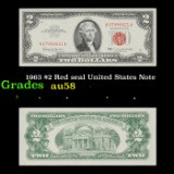 1963 $2 Red seal United States Note Grades Choice AU/BU Slider