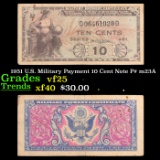 1951 U.S. Military Payment 10 Cent Note P# m23A Grades vf+