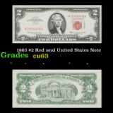 1963 $2 Red seal United States Note Grades Select CU