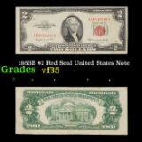 1953B $2 Red Seal United States Note Grades vf++