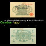 1914 Imerpial Germnay 1 Mark Note P# 51 Grades vf++