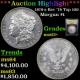 ***Auction Highlight*** 1879-s Rev '78 Top 100 Morgan Dollar $1 Graded Select+ Unc BY USCG (fc)
