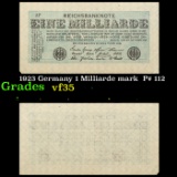 1923 Germany 1 Milliarde mark  P# 112 Grades vf++
