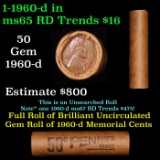 Shotgun Lincoln 1c roll, 1960-d 50 pcs Brandt Wrapper.