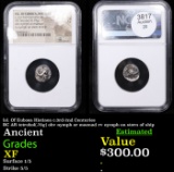NGC Isl. Of Euboea Histiaea c.3rd-2nd Centuries BC AR tetrobol(.79g) obv nymph or maenad rv nymph on
