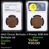 NGC 1912 Great Britain 1 Penny KM-810 Graded f15 By NGC
