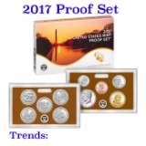 2017 Mint Proof Set In Original Case! 10 Coins Inside!