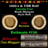 ***Auction Highlight*** Lincoln Wheat cent 1c orig Brandt McDonalds roll, 1909-s end, VDB other end