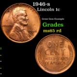 1946-s Lincoln Cent 1c Grades GEM Unc RD