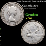 1961 Canada 25 Cent 25c KM-52 Grades xf