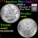 ***Auction Highlight*** 1886-o Morgan Dollar $1 Graded ms63 By SEGS (fc)