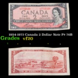 1954-1973 Canada 2 Dollar Note P# 76B Grades vf, very fine