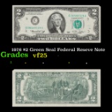 1976 $2 Green Seal Federal Reseve Note Grades vf+
