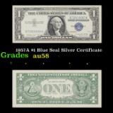 1957A $1 Blue Seal Silver Certificate Grades Choice AU/BU Slider