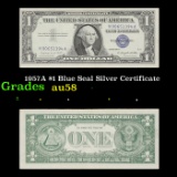 1957A $1 Blue Seal Silver Certificate Grades Choice AU/BU Slider