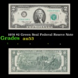 1976 $2 Green Seal Federal Reseve Note Grades Select AU