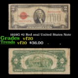 1928G $2 Red seal United States Note Grades vf, very fine
